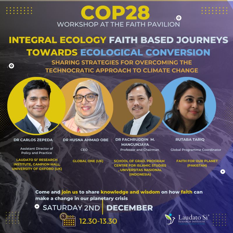 Poster of the LSRI Integral Ecology Workshop at COP28